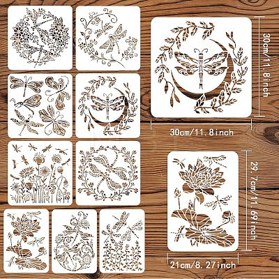 Plastic Drawing Painting Stencils Templates DIY-WH0172-834-1