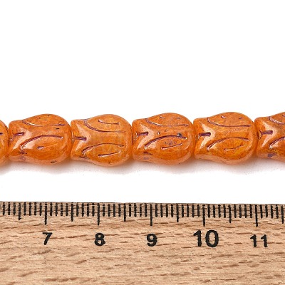 Painted Glass Beads Strands GLAA-Z021-20E-1