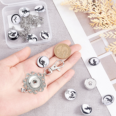 DIY Flat Round with Fairy Lanyard Necklace Making Kit DIY-SC0019-12-1