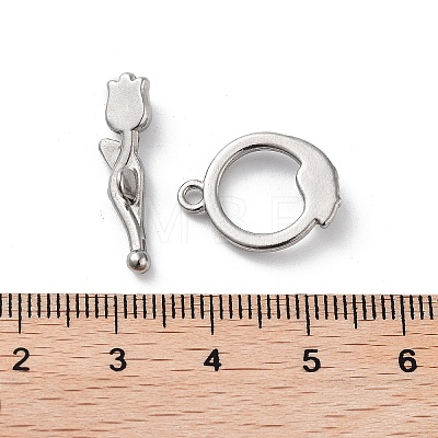 304 Stainless Steel Toggle Clasps X-STAS-A092-05P-1