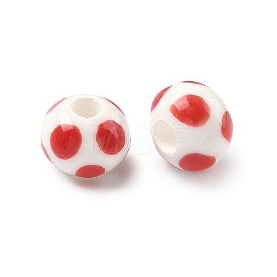 Handmade Porcelain European Beads PORC-C009-01E-1