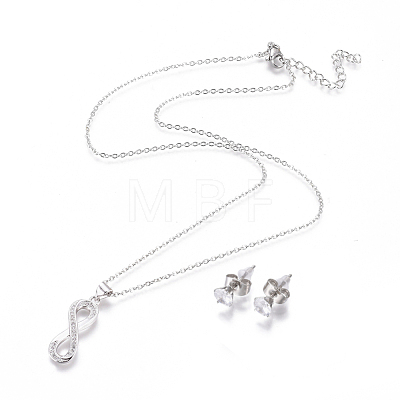 304 Stainless Steel Jewelry Sets SJEW-F214-07-1