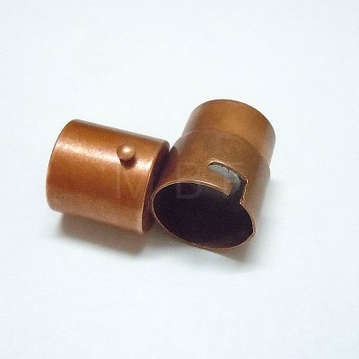 Brass Locking Tube Magnetic Clasps KK-Q090-R-1