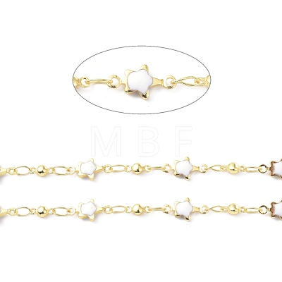 Brass & Enamel Link Chains CHC-D029-10G-1