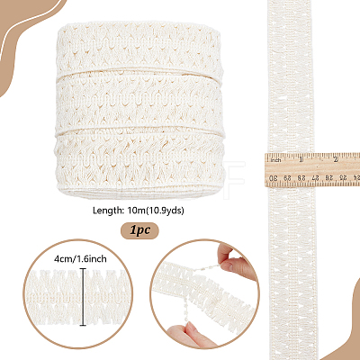Cotton Tassel Lace Ribbon OCOR-WH0105-197A-1