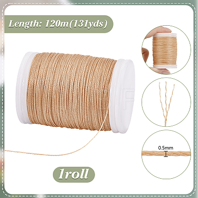 Waxed Polyester Cord YC-WH0018-01E-1