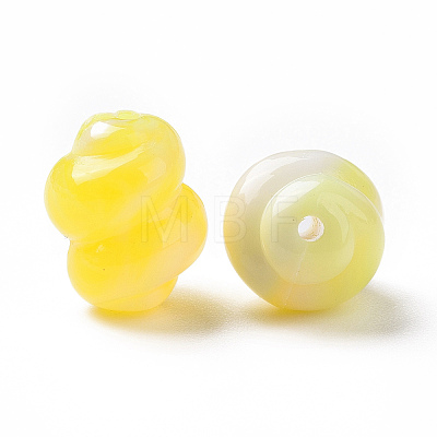 Two Tone Opaque Acrylic Beads OACR-P013-31B-1