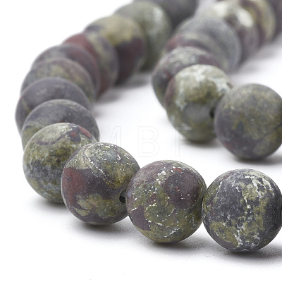 Natural Dragon Blood Stone Beads Strands G-T106-141-1