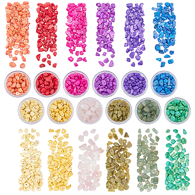 Natural & Synthetic Mixed Gemstone Chip Beads G-AR0001-20-1