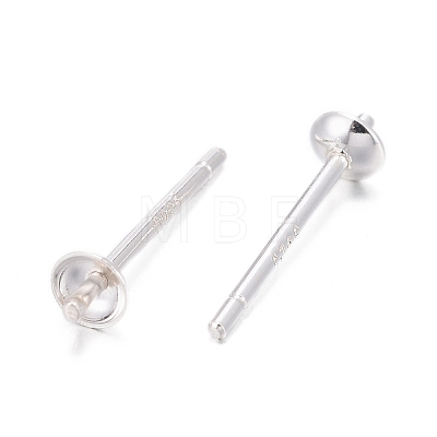 925 Sterling Silver Stud Earring Findings STER-E062-04E-S-1