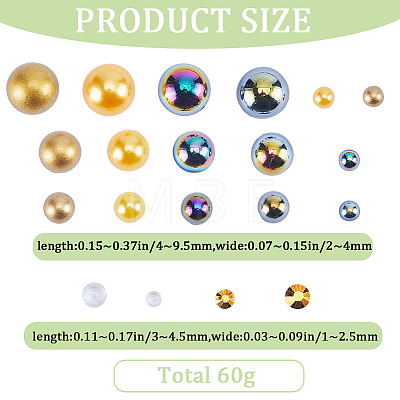 Resin Cabochons RESI-WH0029-14G-1