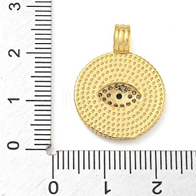 Rack Plating Brass Micro Pave Clear Cubic Zirconia Pendants KK-Z063-14G-02-1