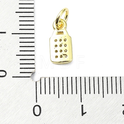 Brass Micro Pave Cubic Zirconia Pendants KK-H475-28G-01-1