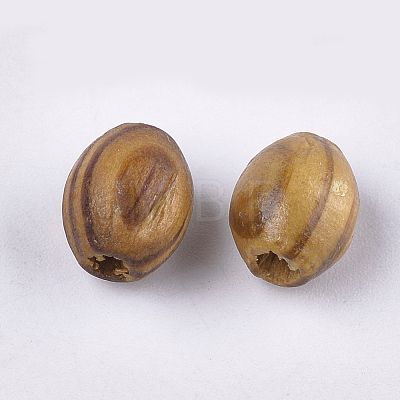 Pine Natural Wood Beads WOOD-S053-10-1