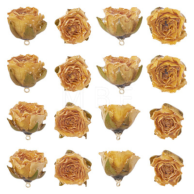 10Pcs Preserved Rose Pendants KY-TA0001-59D-1