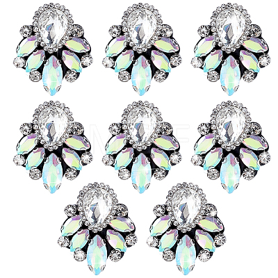 Glass Rhinestone Embroidery Sew on Ornament Accessories PATC-WH0021-070B-1