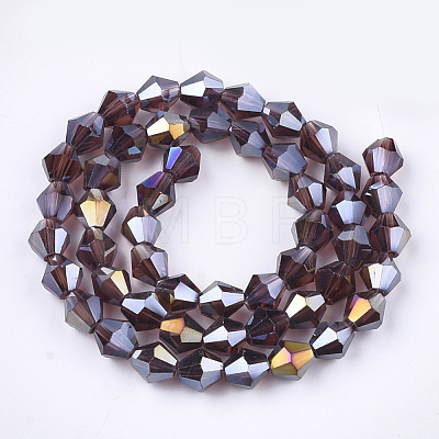Electroplate Glass Beads Strands EGLA-Q118-8mm-B01-1
