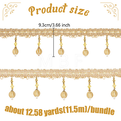Curtain Plastic Beaded Fringe Trim OCOR-WH0090-69D-1