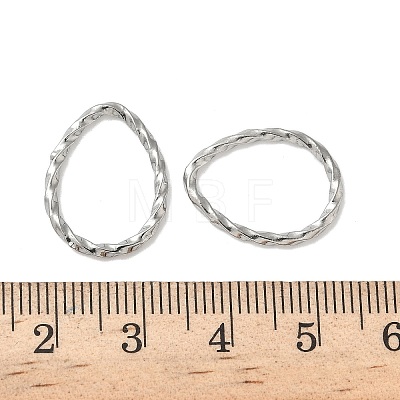 304 Stainless Steel Twisted Teardrop Linking Rings STAS-L300-007P-1