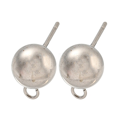 Non-Tarnish 304 Stainless Steel Stud Earring Findings STAS-O004-10F-P-1