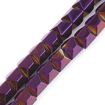 Electroplate Non-magnetic Synthetic Hematite Beads Strands G-S352-01-1