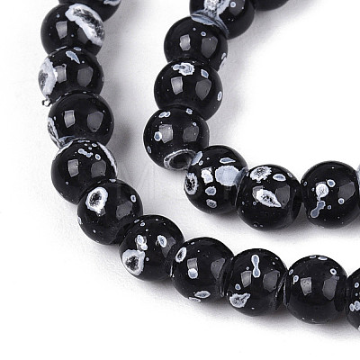 Baking Paint Glass Beads Strands DGLA-N015-4mm-10-1