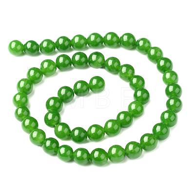 Natural Chinese Jade/Taiwan Jade Round Beads Strands GSR063-1