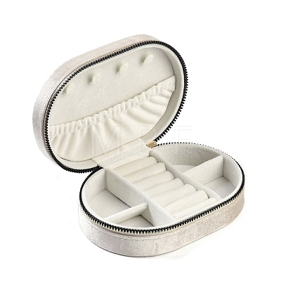 Italian Velvet Double Layers Jewelry Set Storage Zipper Boxes CON-G023-10F-1
