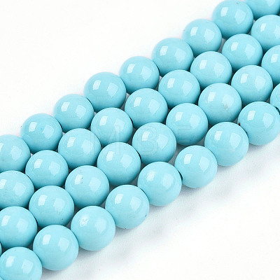 Synthetic Turquoise Beads Strands G-A255-A04-02B-1