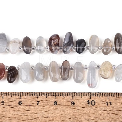 Natural Botswana Agate Beads Strands G-Z091-A30-1