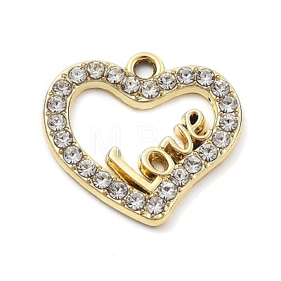 Alloy Rhinestone Pendants FIND-U026-13G-1