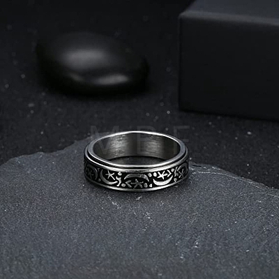 Rotatable Titanium Steel Finger Rings PW-WGFD7F6-01-1