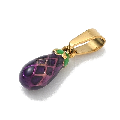 304 Stainless Steel Enamel Fruit Vegetable Charms STAS-F336-02F-G-1