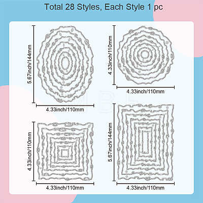 Carbon Steel Cutting Dies Stencils DIY-WH0309-1866-1