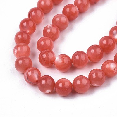 Natural White Shell Mother of Pearl Shell Beads Strands SSHEL-T012-06-1