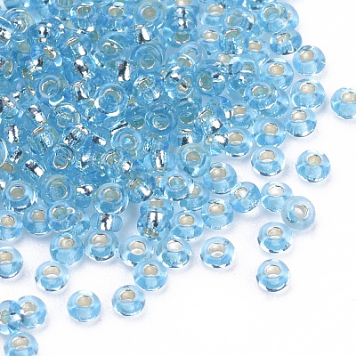 Silver Lined Glass Seed Beads SEED-Q025-1.5mm-C05-1