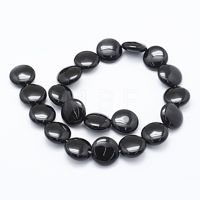 Natural Black Onyx Beads Strands G-E469-09-4mm-1