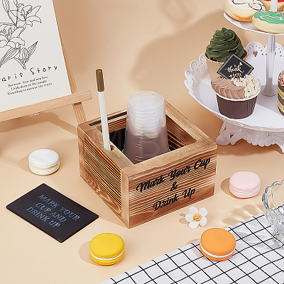 1Pc Printed Wooden Jewelry Packaging Boxes CON-PH0003-37-1