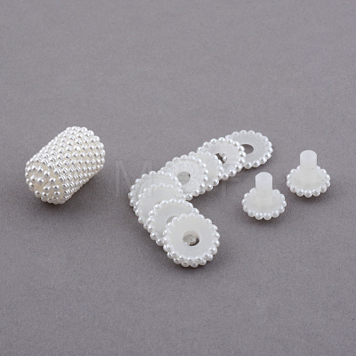 Acrylic Imitation Pearl Beads X-MACR-S810-01-1