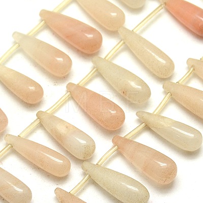 Teardrop Natural Gemstone Beads Strands G-P063-131-1