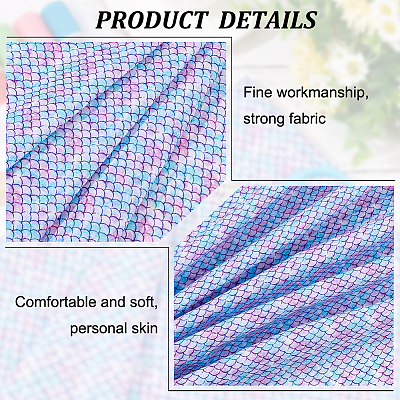 Fishscale Pattern Polyester Fabrics DIY-WH0292-79A-1