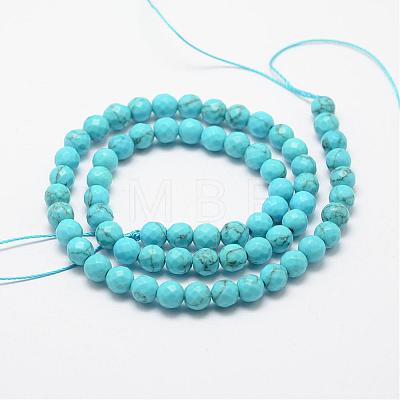 Synthetic Turquoise Bead Strands G-G671-4mm-1