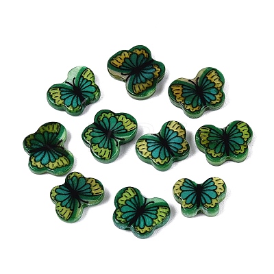 Printed Natural Freshwater Shell Beads SHEL-Q029-11E-1