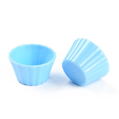 Mini Plastic Simulated Egg Tart Cup DJEW-C005-02E-1