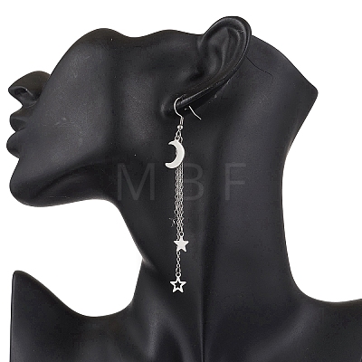 304 Stainless Steel Tassel Dangle Earrings for Women SA-CJ2DB3-1
