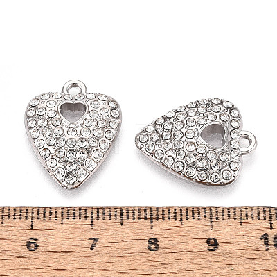 Alloy Rhinestone Pendants FIND-N008-12P-01-1