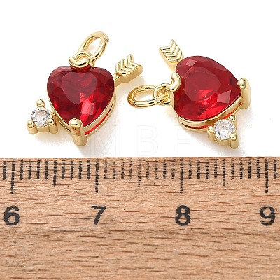 Brass Micro Pave Cubic Zirconia Charms CU-E003-12G-A-1
