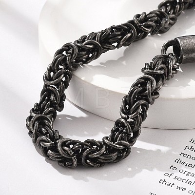 304 Stainless Steel Byzantine Chains Bracelets for Women Men BJEW-A031-04B-AS-1