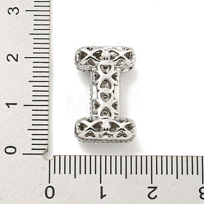 Platinum Plated Brass Micro Pave Cubic Zirconia Pendants KK-L073-001P-I-1