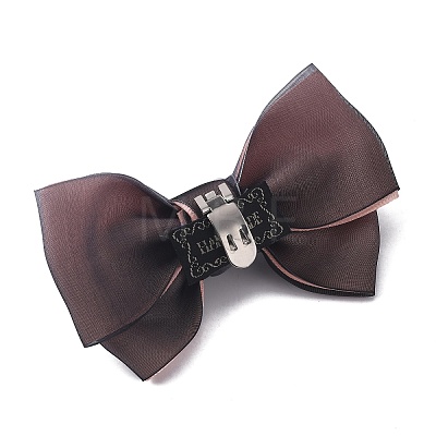 Polyester Bowknot Shoe Decorations AJEW-WH0323-25C-1